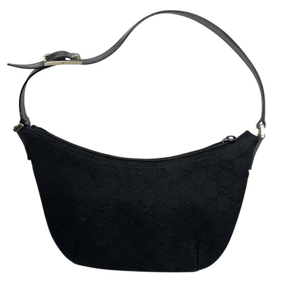 Gucci Italy 100% authentic black GG logo print slim purse bag - Picture 1 of 10